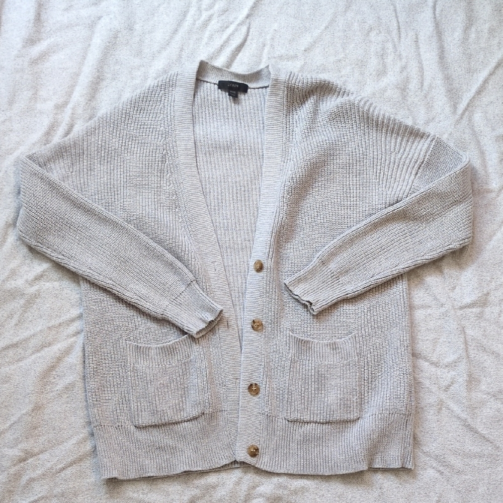 J Crew Cotton/Cashmere Cardigan